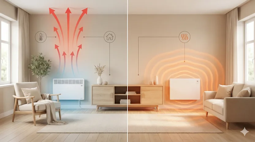 Comparatif chauffage infrarouge vs convection